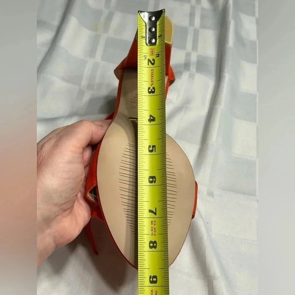 BILLINI Red high ,chunky heel suede shoes with bow  & ankle wrap adjustable ties - Picture 10 of 14